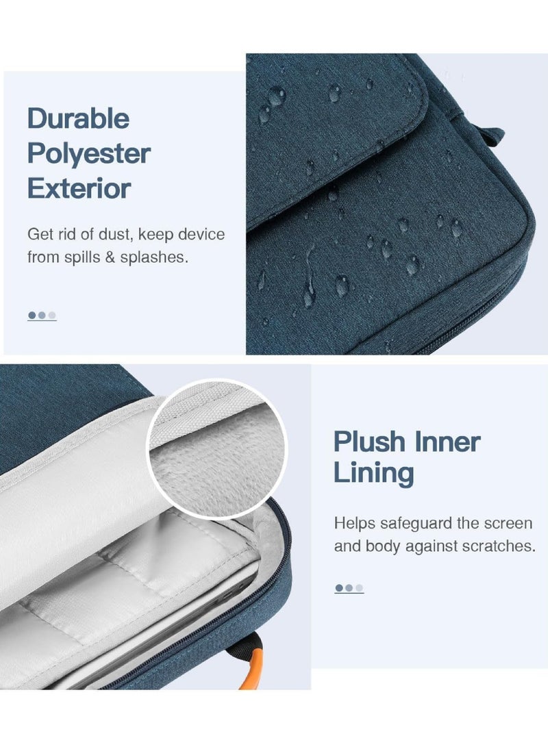 Nadrab 13-14.1 Inch Laptop Sleeve Bag, Internal 33x24.2x5cm, Fits MacBook Air 13.6" M5 2026 / MacBook Pro 14.2" M5 2026, iPad Pro 13" M5, Huawei MatePad Pro 13.2", Shockproof Carrying Case with Handle & Strap, Gray - Image 3